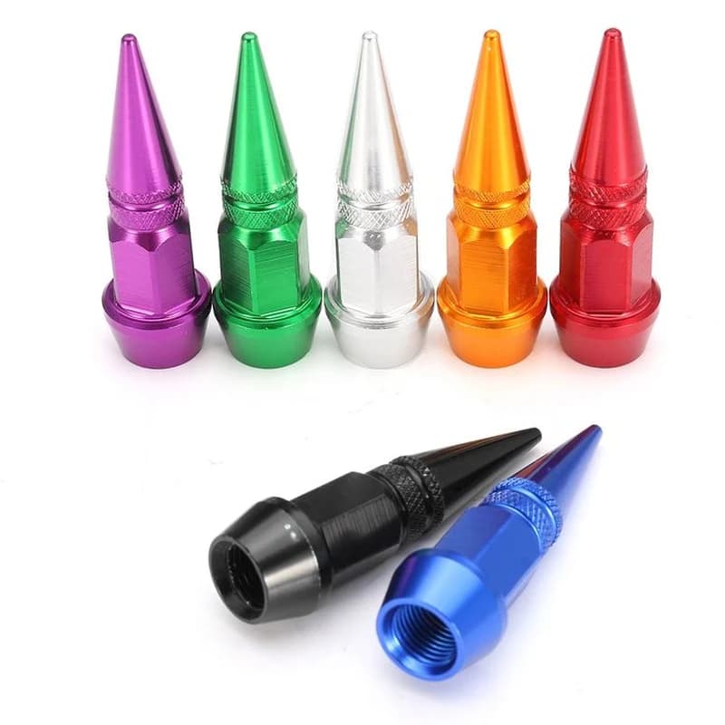 Jeu de Bouchons de Valve Spike Pointe Aluminium