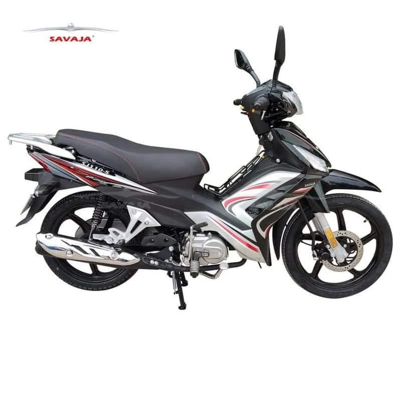 Moto Semi-Automatique Savaja SJ110-5 Noir & Rouge