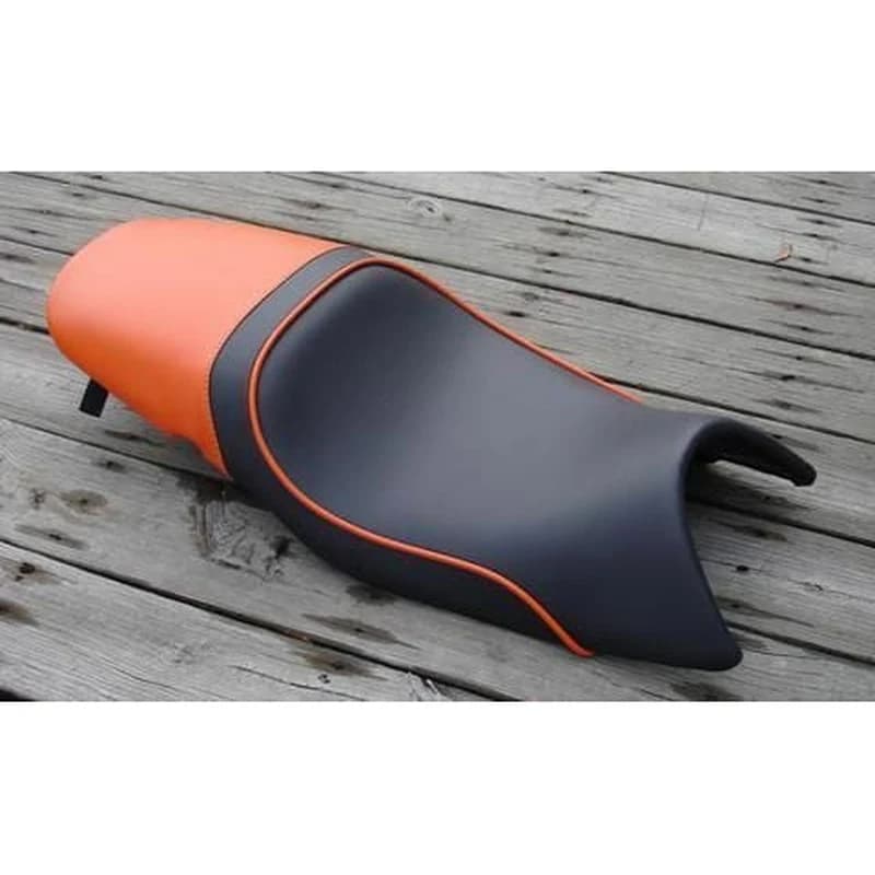 Selle Moto Sport Bicolore Noir et Orange