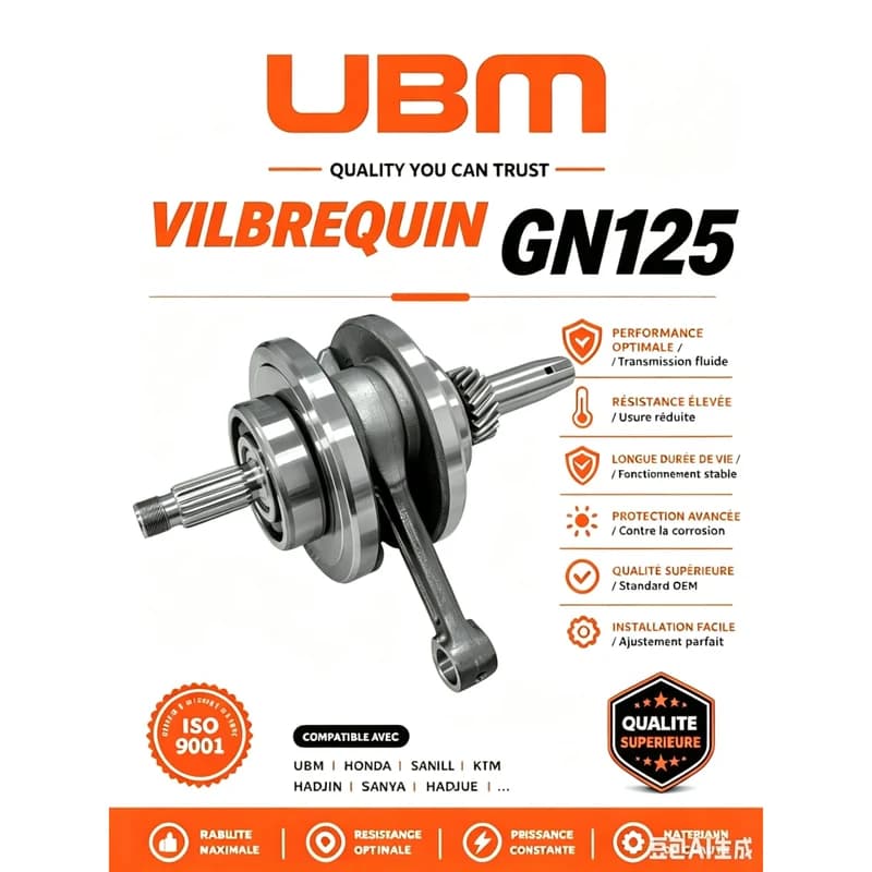 Vilebrequin Moteur GN125 Forgé Haute Précision UBM